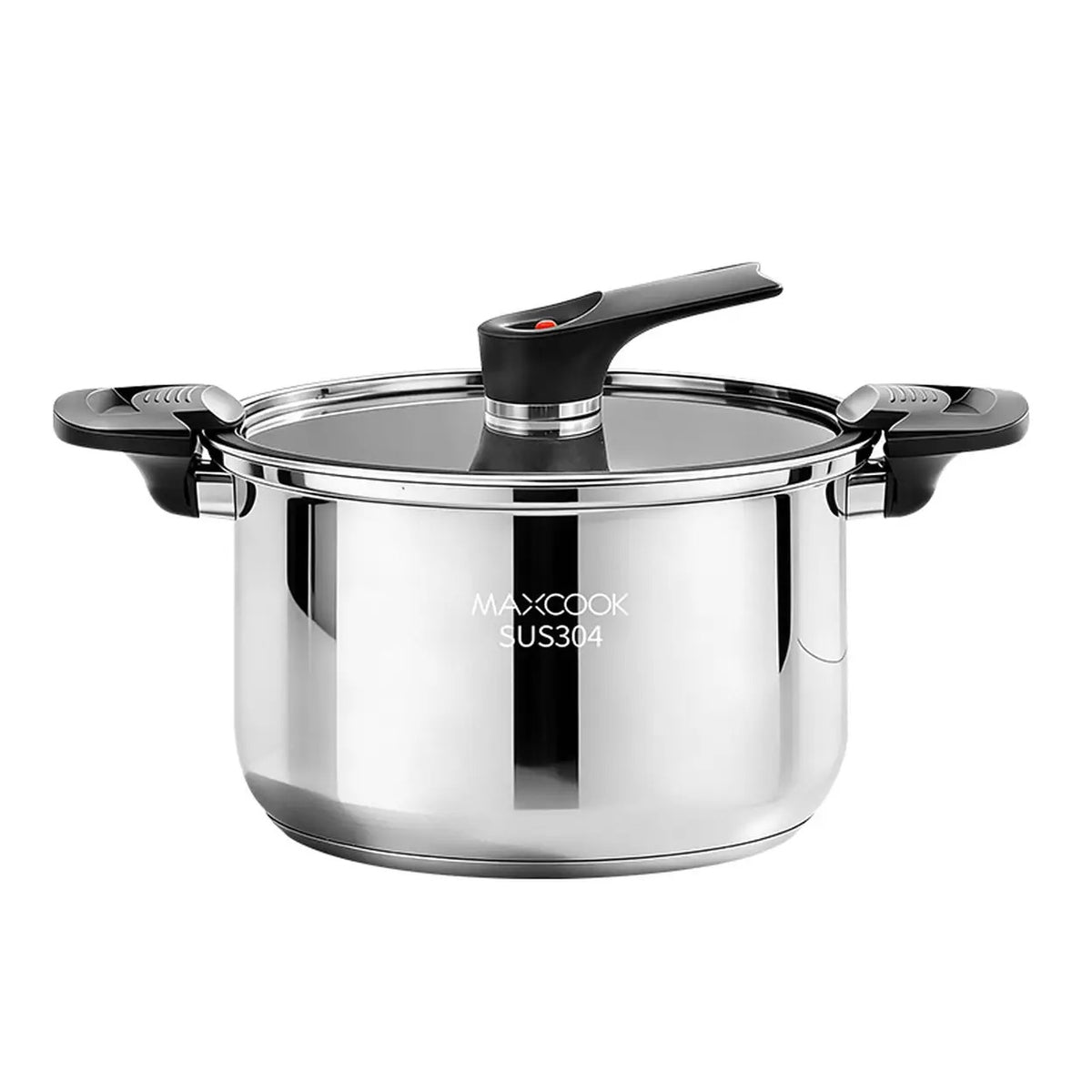 Maxcook Microdruk Soeppan met Deksel - RVS 304 - 24 cm - 6 L