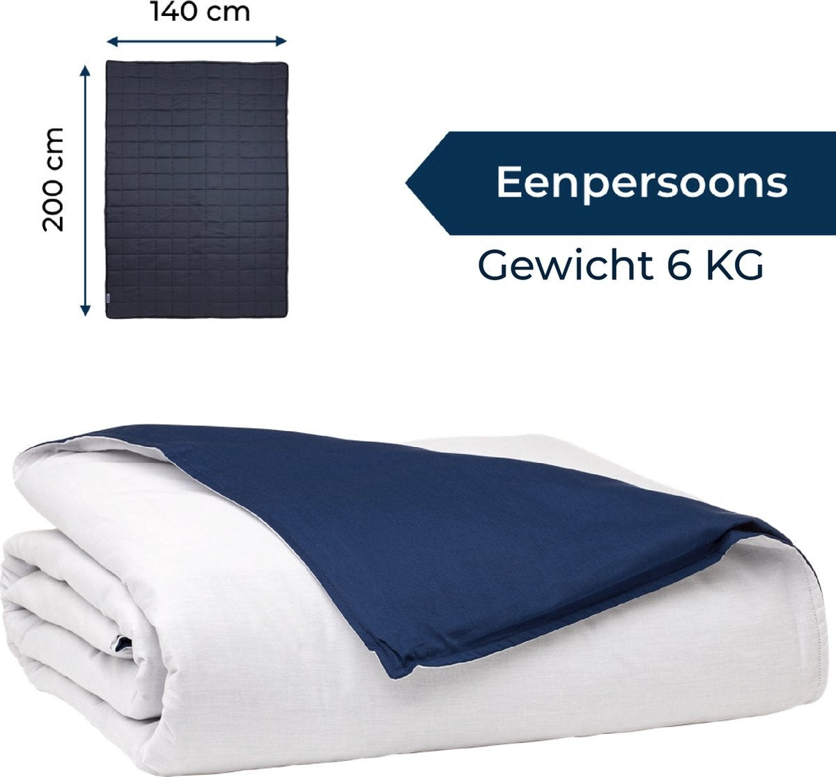 Kalm Verzwaringsdeken 6 KG - Weighted blanket - Verzwaarde Deken - Anti Stress