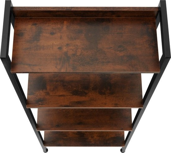 tectake - Wandrek ladderrek boekenrek - Chatham industrieel donkerbruin - 404702