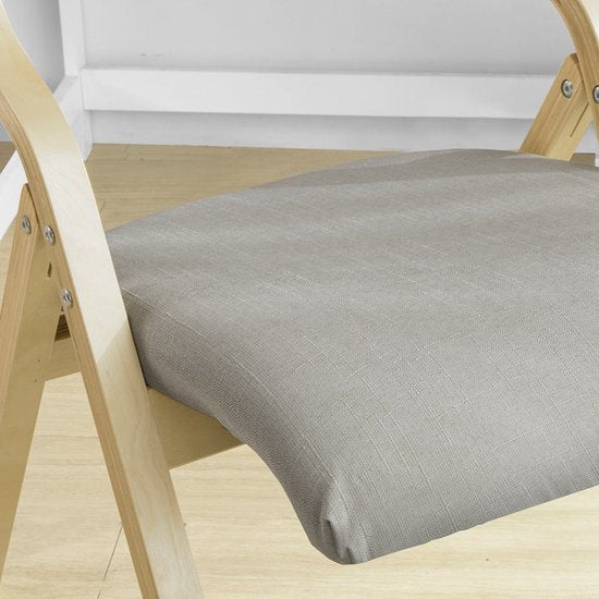 Klapstoel - Keukenstoel - Bureaustoel voor kinderen - Berkenhouten frame - Gewatteerd comfort - Afneembare wasbare hoes - 48 cm x 14 cm x 91 cm