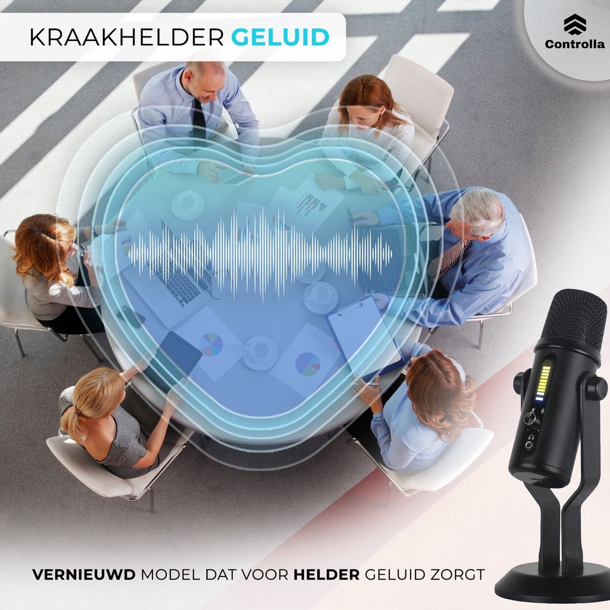 Controlla USB Microfoon - Condenser Microfoon voor PC - Gaming Microfoon - Streamen - Podcast microfoon