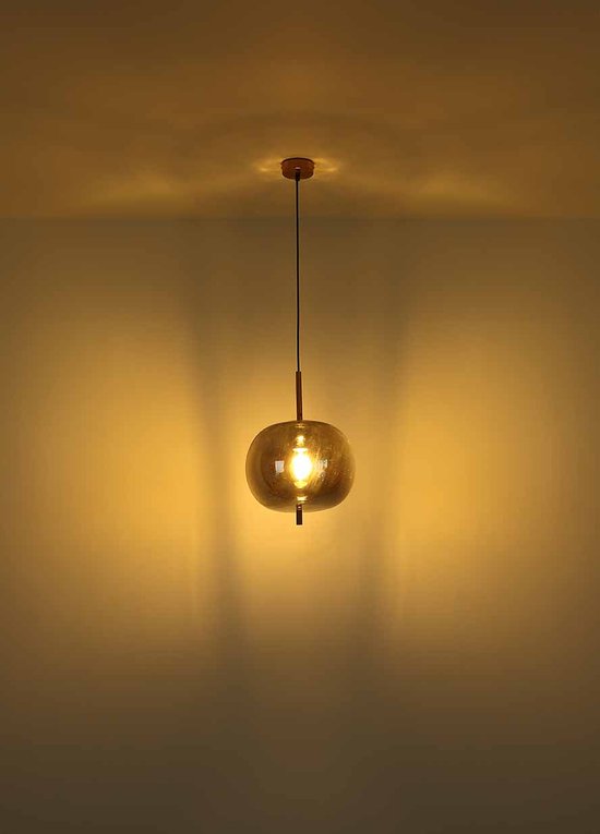 Hanglamp Glas Smoke | E27 | Zwart | Glazen bol | Glas bol | Woonkamer | Eetkamer