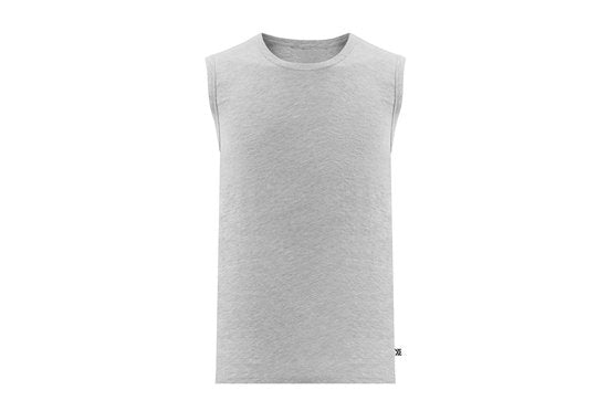 Milanoro - M - Mouwloos T-shirt - Lichtgrijs