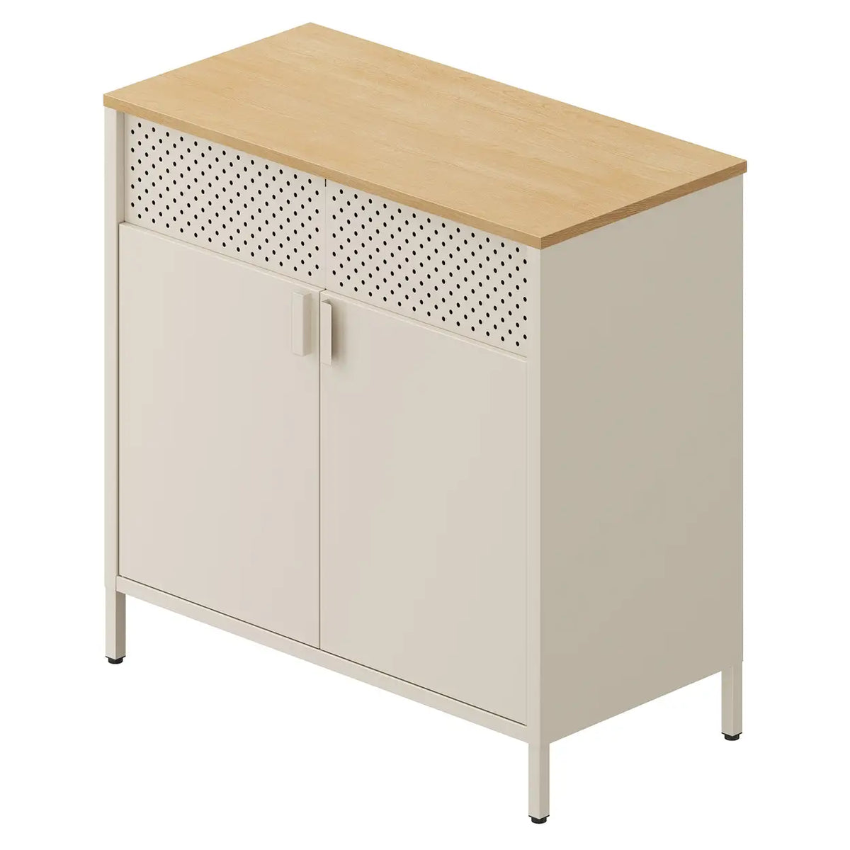 Joyfurnos Ochama Opbergkast met Deur - Verstelbare Plank - 80 x 40 x 76 cm - Beige
