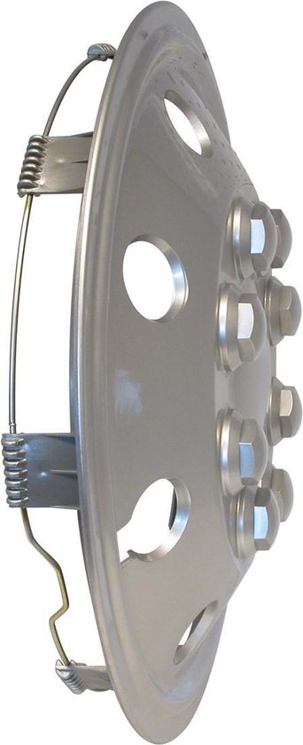 Carpoint Wieldoppenset Chroom - Bolvormig 16" - Complete set - 4 wieldoppen - Sterke bevestigingsring - Van slagvast ABS kunststof