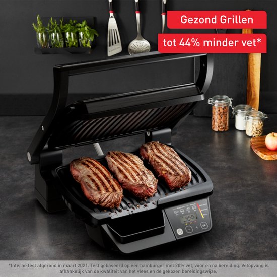 Tefal OptiGrill - GC7P08 - Intelligente grill - Zwart