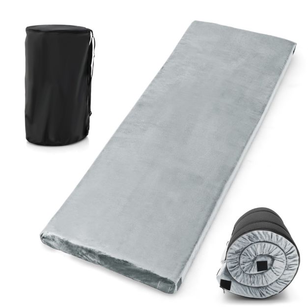 Coast Campingmat - Traagschuim - Oprolbaar - 183 x 63 x 7 cm - Grijs