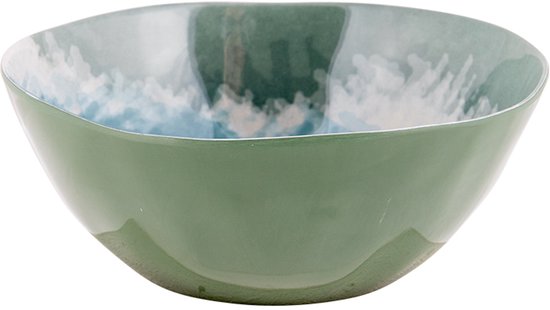 Bo-Camp - Servies - Halo - Blauw/Groen - 12 Stuks