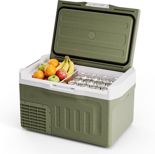 Auronic Elektrische Koelbox - Compressor - 21L - 12V en 240 volt - Camping Koelkast - Frigobox Auto - Groen