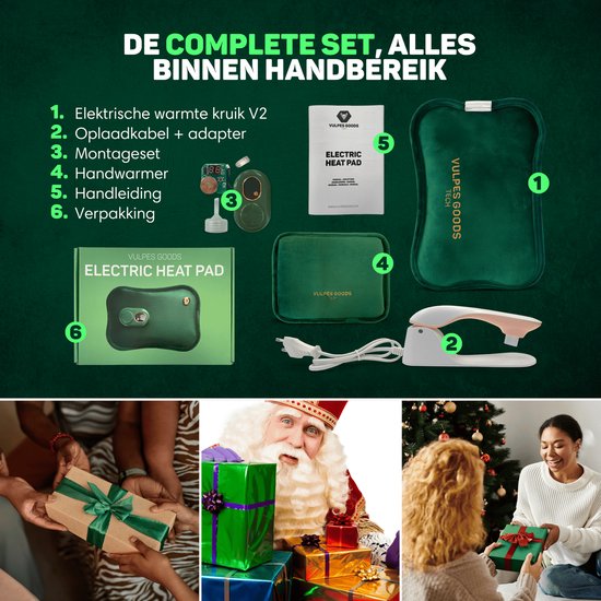 Vulpes Goods® - Elektrische kruik - Zacht flanel - Oplaadbare Warmwaterkruik - Baby kruik - Warmtekruik - Warmtekussen - Incl. Handwarmer - Digitaal Display - Ideaal bij menstruatieklachten - PRO Versie