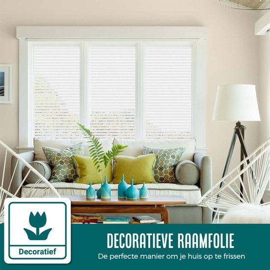 Homewell Raamfolie HR++ 70x300cm - Zonwerend & Isolerend - Statisch - Strepen