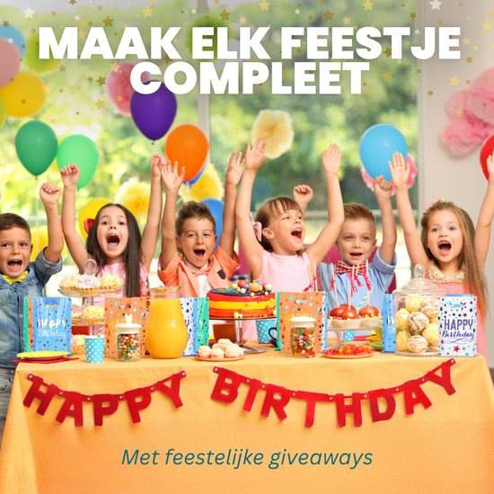 Feestio Uitdeelzakjes 100 Stuks - 17 x 25 cm - Snoepzakjes - Traktatie Zakjes Kinderfeestje - Cadeauzakjes Cadeautasjes - Verjaardag