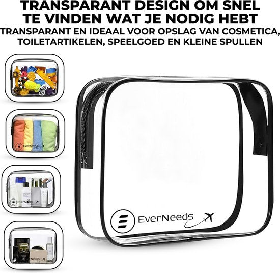 Transparante Toilettas Organizer – Reistas & Handbagage Bag – Waterdicht – Unisex Travel Pouch