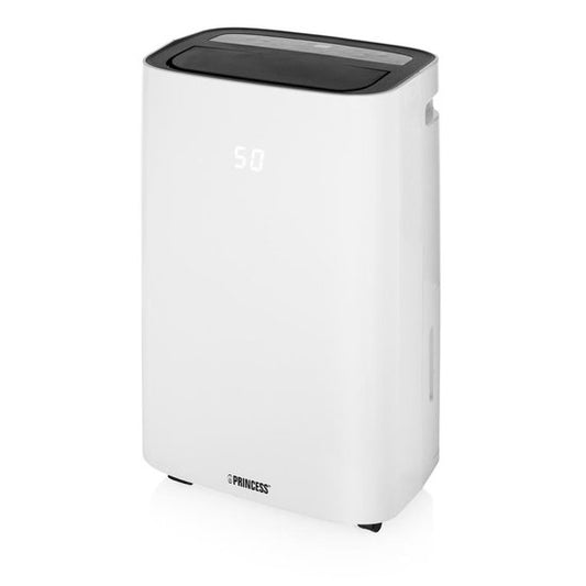 Princess 368020 Smart Luchtontvochtiger – 6L Waterreservoir – 350W – WiFi & App-bediening – Instelbare Luchtvochtigheid – 2 Snelheden – Timer – 42 dB – Wit