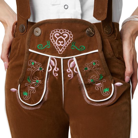 Dressforfun Lederhose Walchensee S - verkleedkleding kostuum halloween verkleden feestkleding carnavalskleding carnaval feestkledij partykleding - 302820