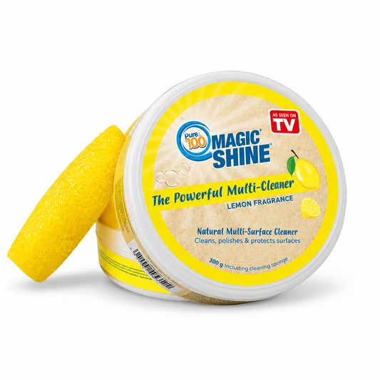 Pure 100 Magic Shine Multi-Surface Reiniger en Polijstmiddel – Natuurlijke Franse Klei – Citroengeur