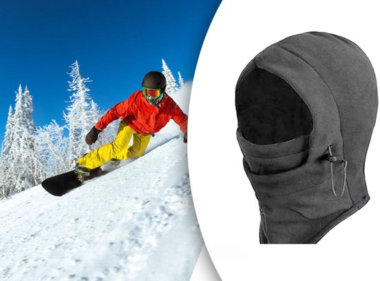 Balaclava - ski/snowboard gezichtsmasker - nekwarmer uniseks zwart