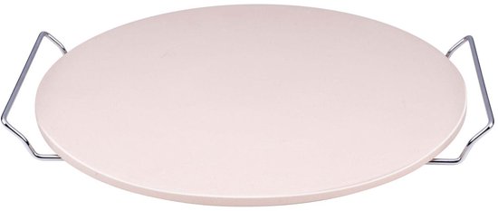 alpina Pizzasteen - Pizza Steen voor BBQ en Oven - Ø33 cm - Baksteen voor Krokante Korst - Hittebestendige Ovensteen