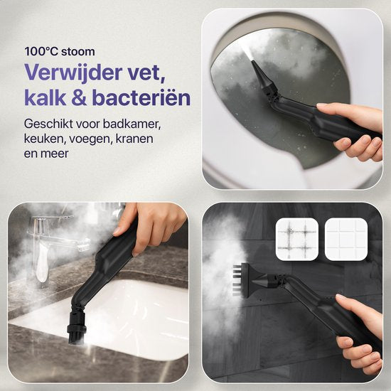 LUMAN 10 in 1 Tapijtreiniger PRO 1800W - 100°C Stoomfunctie en Zelfreinigend - Vlekkenreiniger - Stoomreiniger - Zetelreiniger - Reiniger voor bank, vloer, auto en tapijt - 7 Meter Snoer