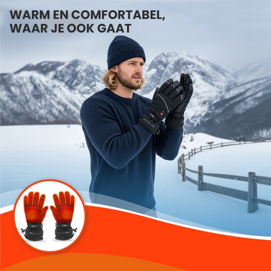 TTD® Verwarmde Handschoenen Deluxe L - PU Leer - Handschoenen met Verwarming