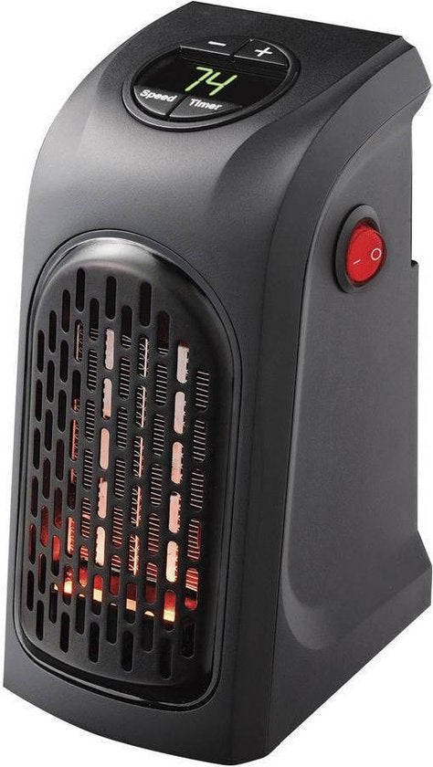 Ontel Handy Heater – Elektrische Mini Verwarming voor in Stopcontact – 500W – Compacte Kachel met Afstandsbediening - Mini Heater