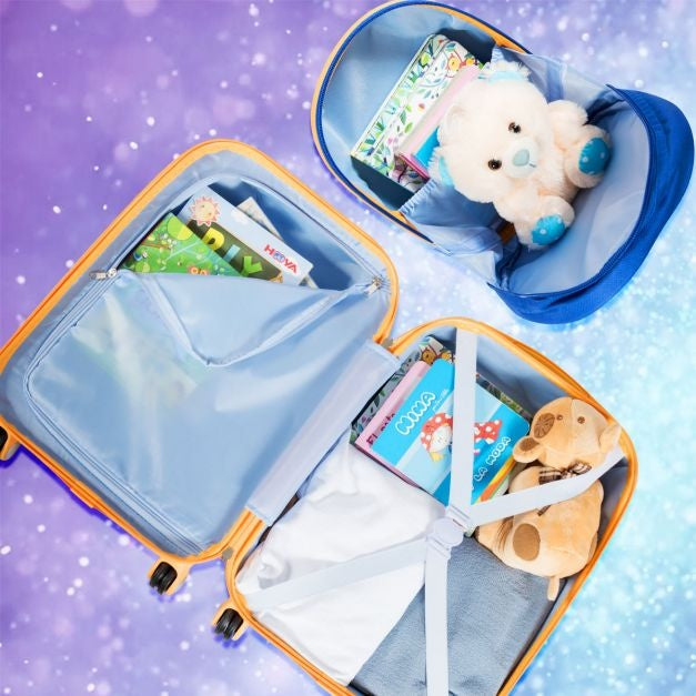 Coast Kinderkofferset 2-delig Kindertrolley + Rugzak Astronaut Blauw