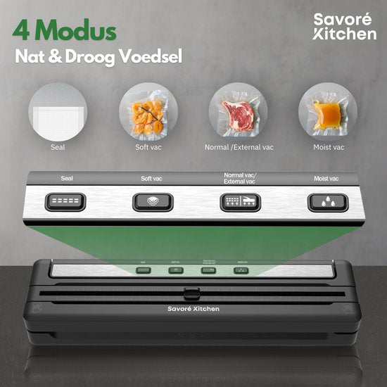 Savoré Kitchen ProSeal Vacumeermachine met Snijder en Rolhouder