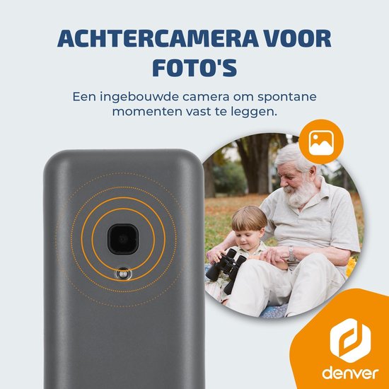 Denver Senioren Mobiele Telefoon 4G - GSM - Smartphonevrij opgroeien - FM Radio - Dual Sim - Simlockvrij - Model 2026 - FAS1880L