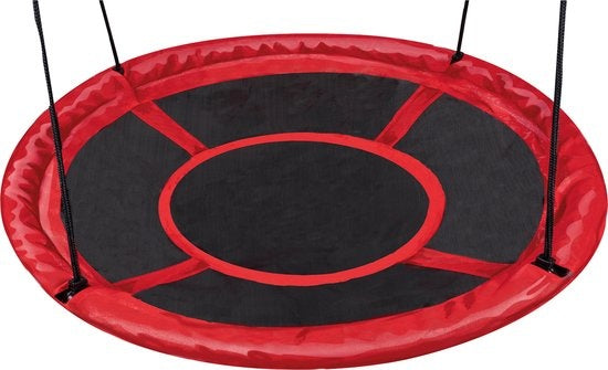 Nestschommel - 110cm - tot 150 KG - Zwart/Rood