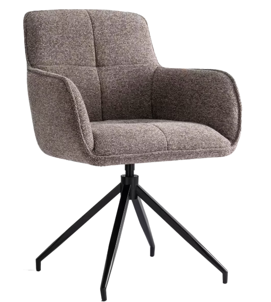 Criks Design Charly Draaibare Eetkamerstoel | Bruin | 63 x 63 x 52 cm