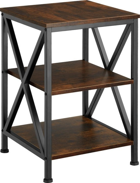 tectake® - Bijzettafel Nottingham industrial dark - nachtkastje - 404263