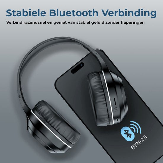 Denver Bluetooth Koptelefoon - Active Noise Canceling - Draadloos - Handsfree Bellen - BTN211 - Model 2026
