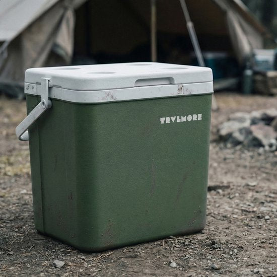 TRVLMORE Koelbox 26L - Frigobox - Inclusief 2 Koelelementen - Groen