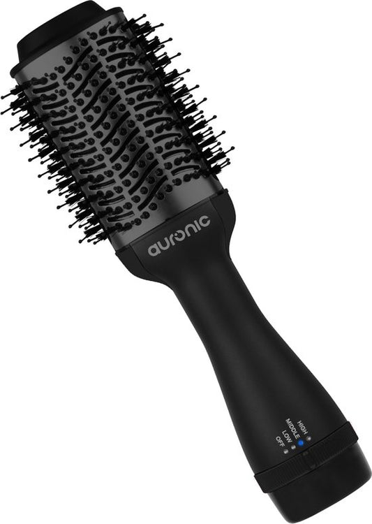 Auronic 3-in-1 Föhnborstel - Airstyler - Lang - Stijl - Krullen - 45 mm Krulborstel - Keramische Magic Brush - 1000W - Zwart/Zwart