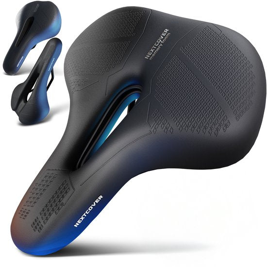 NEXTCOVER® Fietszadel City met Memory Foam 3.0 - Het origineel - ergonomisch Fietszadel Dames of Fietszadel Heren met Memory Foam 3.0 voor Maximaal Rijcomfort - Fiets Zadel Comfortabel zacht