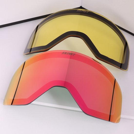 Skiwi Flashback Skibril - Skibril heren/dames - anti-condens - 2 magnetische lenzen - Krasbestendig