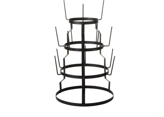 Mica Decorations Mokkenrek - H50 x Ø34 cm - Metaal - Zwart