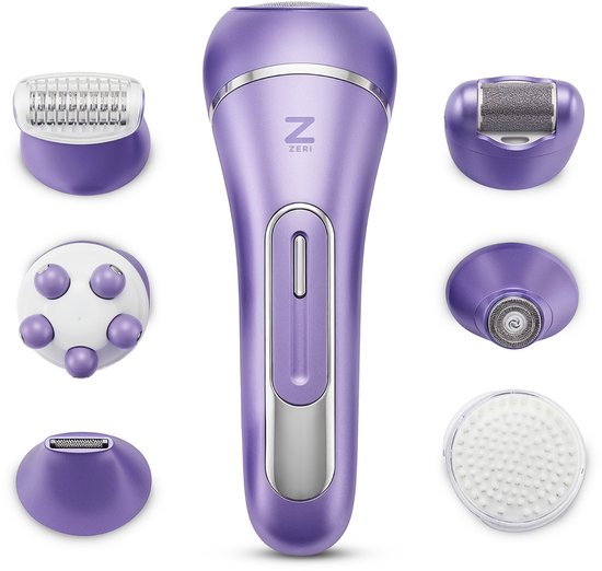 Ladyshave voor Vrouwen - 7 in 1 Scheerapparaat - Epilator - Gezichtsmassage - Eeltverwijderaar - Waterdicht - Bikinilijn - Zeri