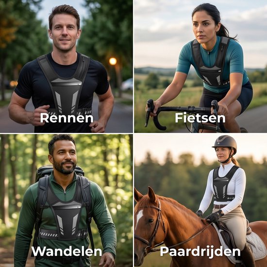 Nuvance Reflecterend Hardloopvest - Waterdicht Running Vest - Hardloop Telefoonhouder - Loopvest met Reflectieband - Lopen