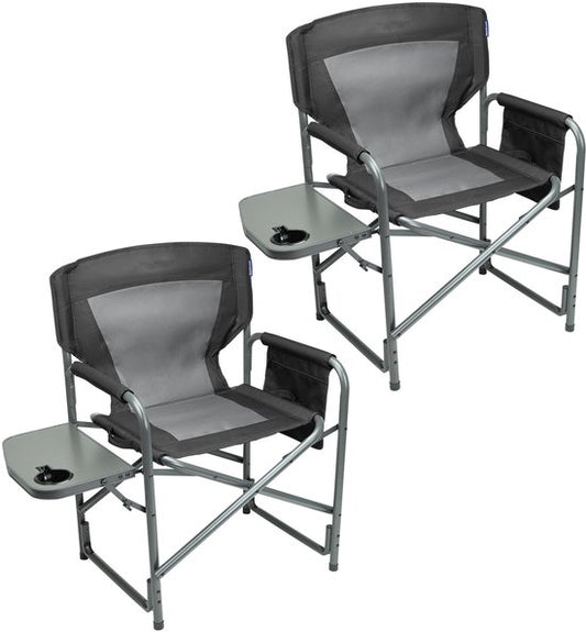 TRVLMORE Campingstoelen - Duo Pack - Opvouwbaar - Lichtgewicht - 120 kg draagvermogen - Zwart