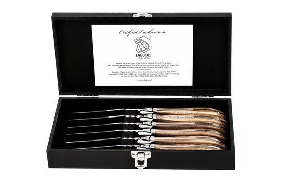 Laguiole Style de Vie Steakmessen Luxury Line - 6-delig - Olijfhout