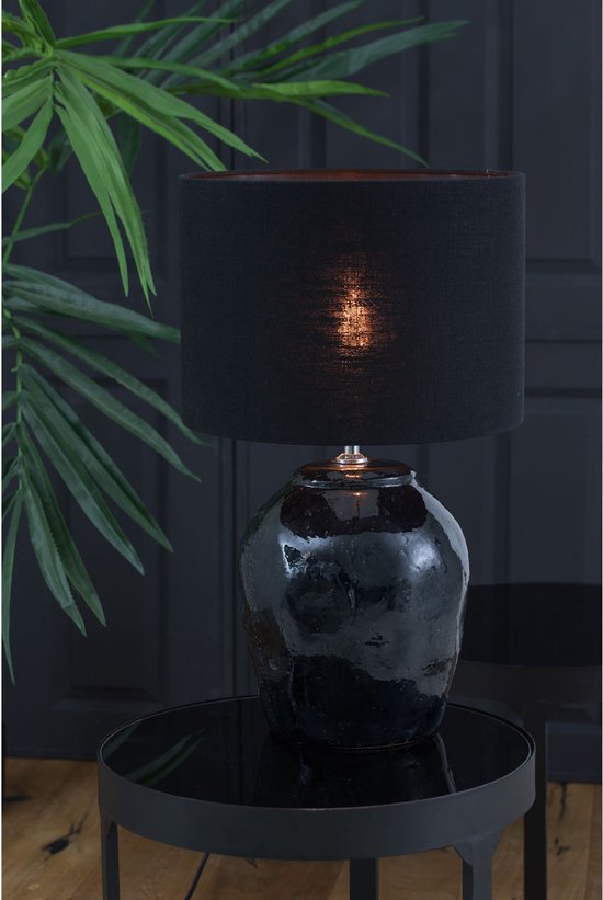 Light & Living Cilinder lampenkap Livigno - Zwart - Ø40x30cm - Modern