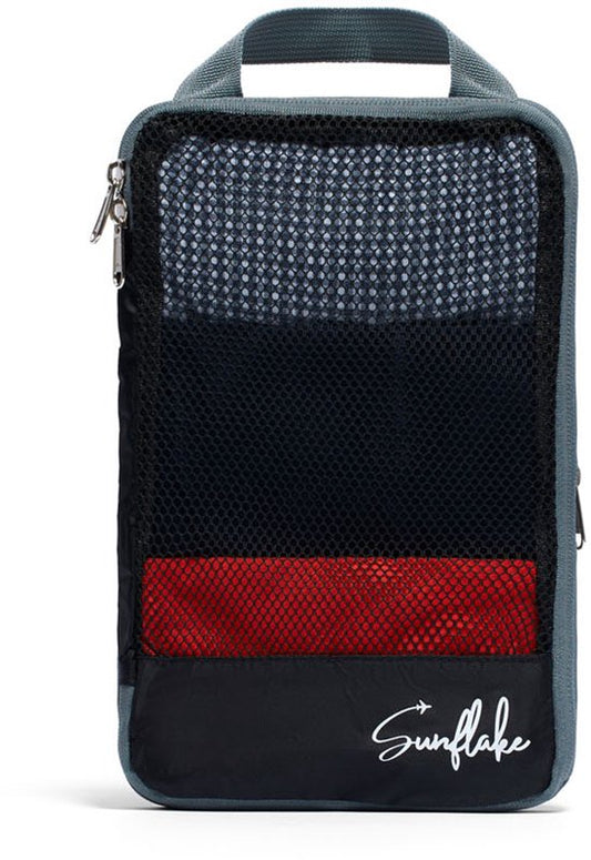 Packing Cube met Compressierits - Losse Compressie Cube - S - Mesh Zwart | Sunflake