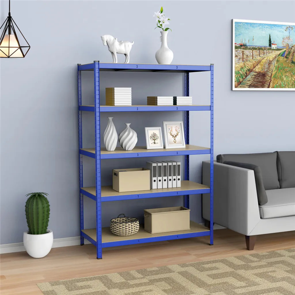 Yaheetech Heavy Duty Shelving Unit 180x120x60cm Metal Storage Rack, max. 875kg, 5 Shelves, Blue