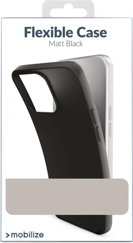 Mobilize Rubber Gelly Telefoonhoesje geschikt voor Samsung Galaxy A40 Hoesje Flexibel TPU Backcover - Matt Black