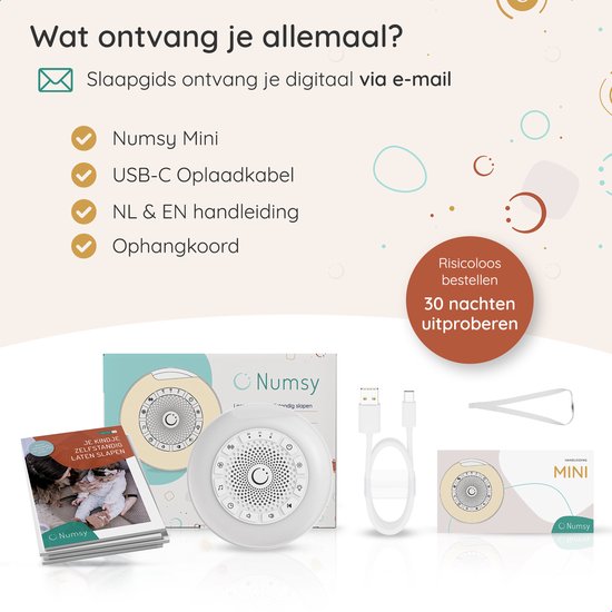 Numsy Mini White Noise Machine Baby - Witte Ruis Machine