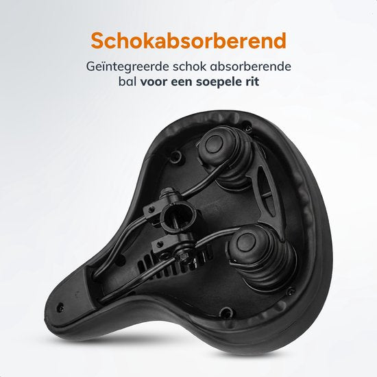 Fietszadel Unisex - Ergonomisch - Met vering - Zadel fiets - Mountainbike - Dames en heren - Zadel - Accessoires - Zwart - Proskill