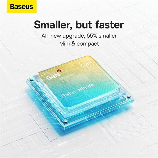 Baseus GaN5 30W Compacte Snellader USB-C PD Zwart