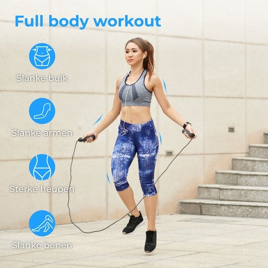 Nuvance - Professioneel Sport Springtouw met Teller - Verstelbaar - Volwassenen en Kinderen - Jump Rope - Speedrope