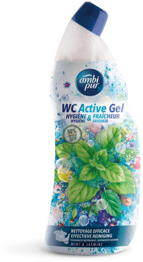Ambi Pur - Toiletreiniger - WC Active Gel - Mint & Jasmijn - 750 ml - 1 stuk